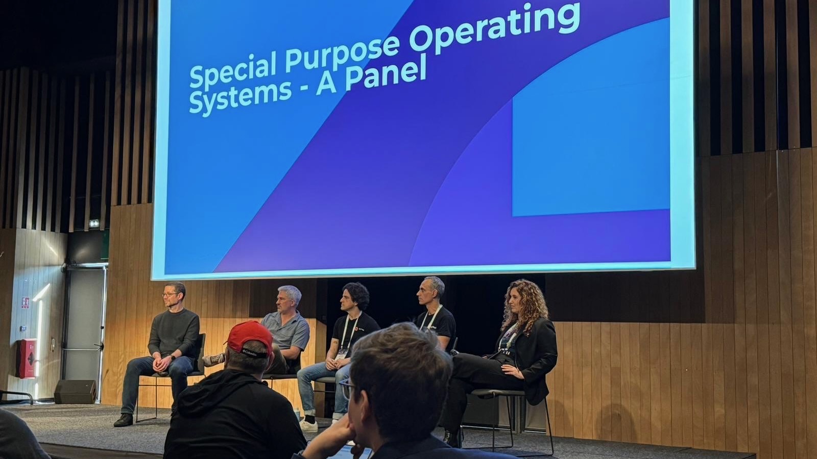 Mauro Morales on a panel at KubeCon EU 2023
