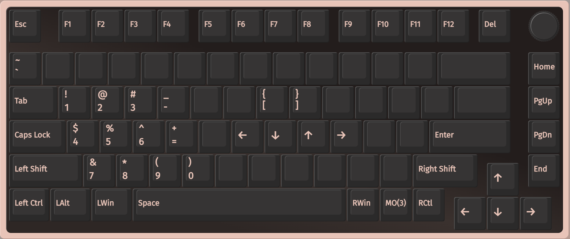 My custom layout for the Epomaker Tide75 Keyboard
